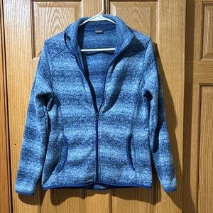 Eddie Bauer Blue Heather Teddy Jacket
